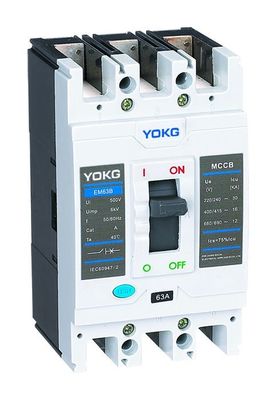 গুণ  AC 440V Moulded Case Circuit Breaker 3P EM63B/EM63N 415V MCCB 4 Pole 63 Amp কারখানা