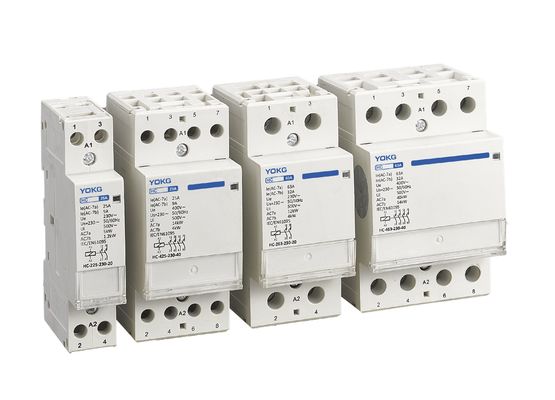 গুণ  3 Mini Modular Din Rail Mounted Contactor 2 Pole 25A 63A Household 4 Pole কারখানা