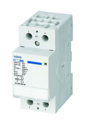 63A নামমাত্র বর্তমান সিলভার পয়েন্ট এসি Contactor সঙ্গে 4KV নামমাত্র ইমপ্লান্স ভোল্টেজ প্রতিরোধ